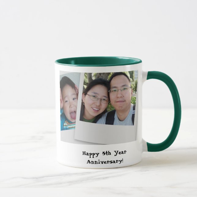 Mug 5ème anniversaire heureux d'année ! (Droite)