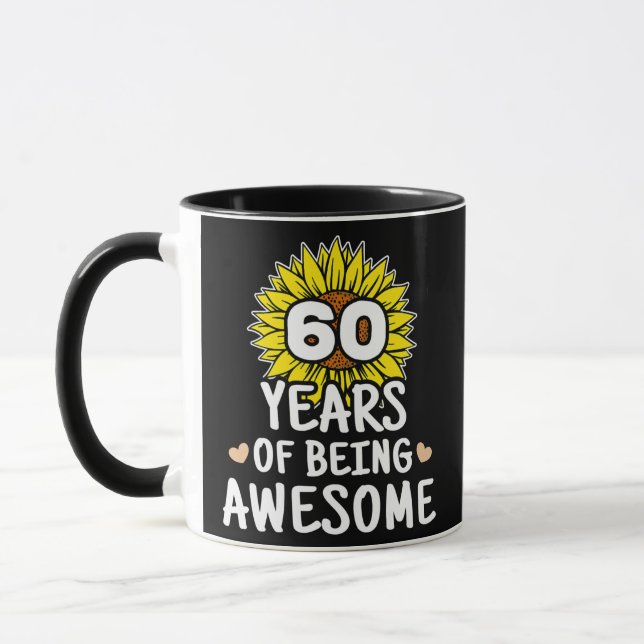 Mug 60 ans d'être génial 60e anniversaire 60 ans (Gauche)