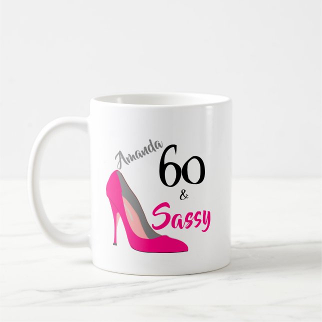 Mug 60 ans et fougueux 60e anniversaire (Gauche)