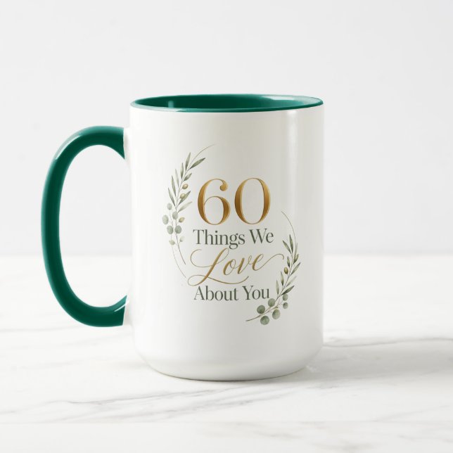 Mug 60 choses que nous aimons chez maman (Gauche)