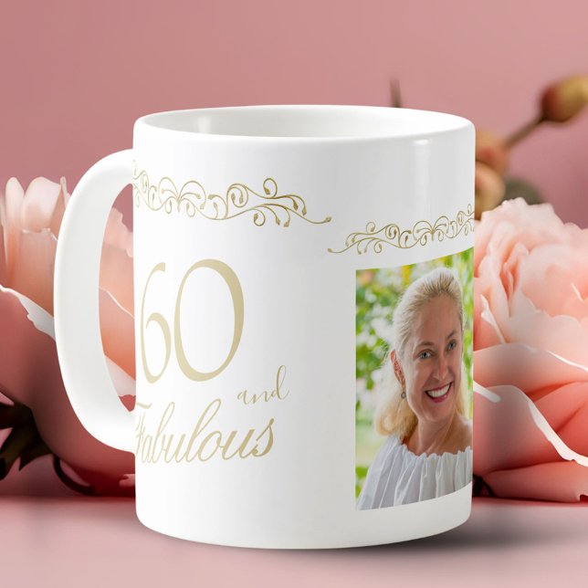 Mug 60 et fabuleux ornement 60e anniversaire Photo (Créateur téléchargé)