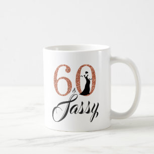 Mug 60 et Sassy Copper Parties scintillant 60e anniver