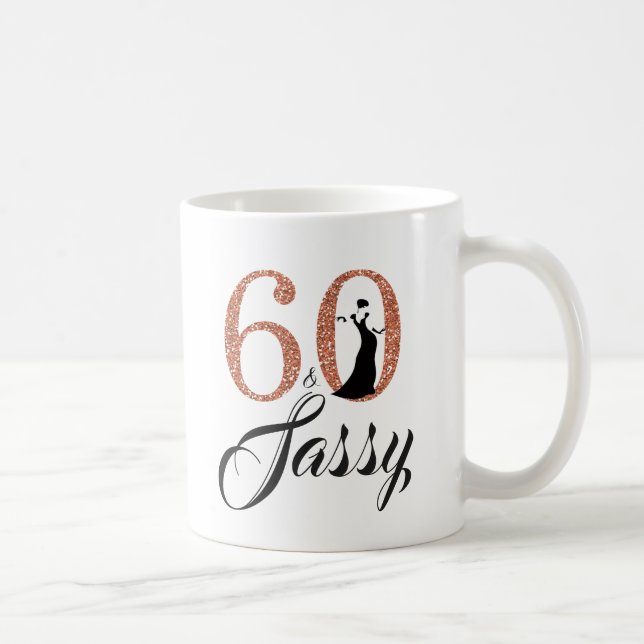 Mug 60 et Sassy Copper Parties scintillant 60e anniver (Droite)