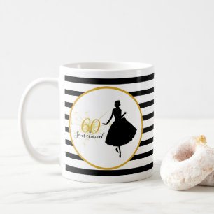 Mug 60 & SENSATIONNEL 60e anniversaire Bandes noires/b