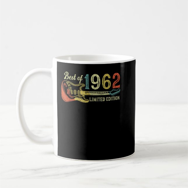 Mug 60e anniversaire cadeaux pour hommes femmes Guitar (Gauche)