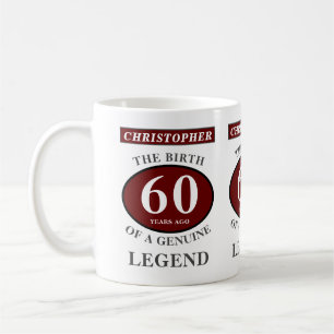 Mug 60e anniversaire Red Genuine Legend Ajouter votre