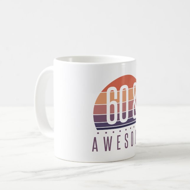 Mug 60e anniversaire Retro Sunset (Devant gauche)
