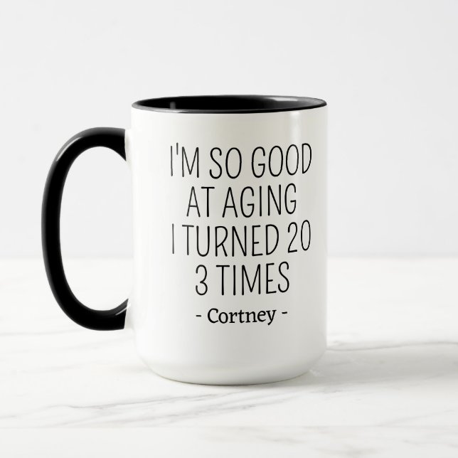 Mug 60e fête d'anniversaire à 60 ans femmes hommes (Gauche)