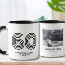 60e fête d'anniversaire Favoriser l'année Vintage 