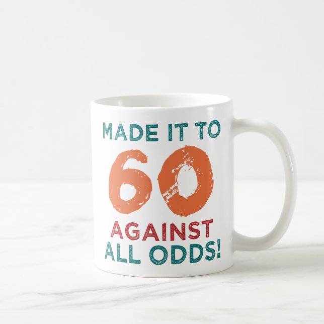 Mug 60e Humour d'anniversaire (Droite)