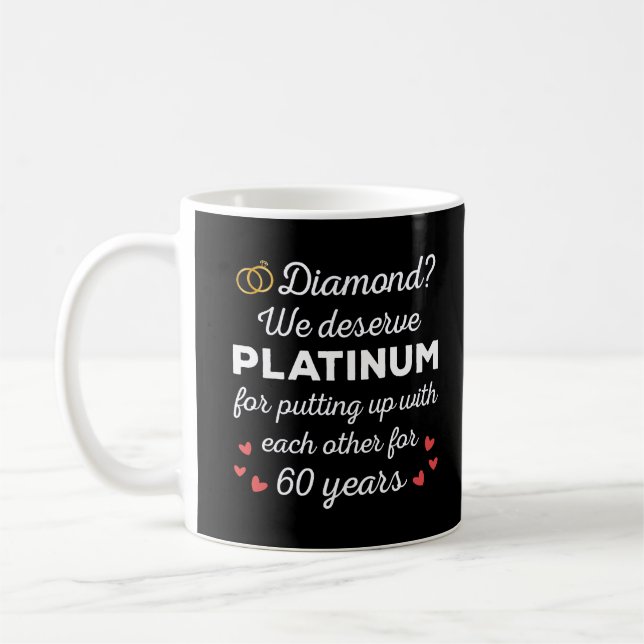 Mug 60ème anniversaire du Mariage I - Diamond Funny Co (Gauche)