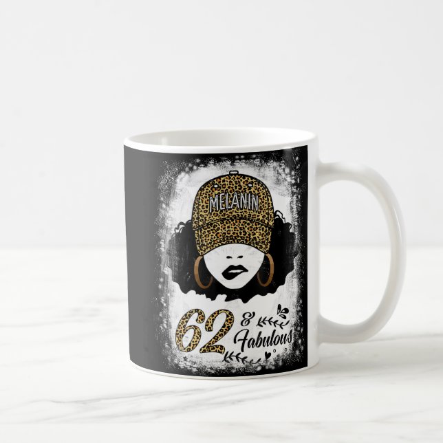 Mug 62 Ans Fabuleux Melanin Girl Leopard 62th Bi (Droite)