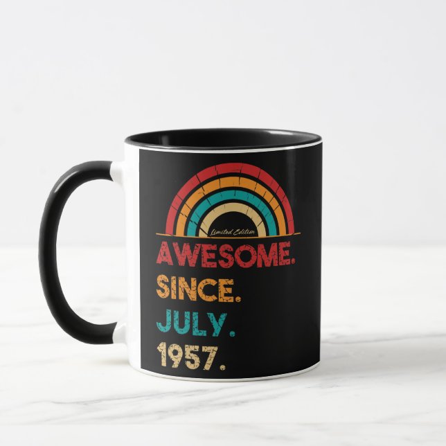 Mug 65 ans Awesome depuis Juillet 1957 Cadeaux 65e (Gauche)