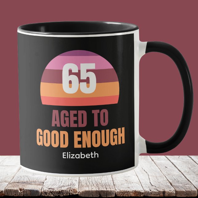 Mug 65 ans drôle Vintage Sunset Assez bon (Créateur téléchargé)