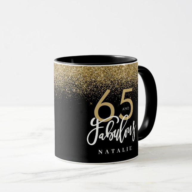 Mug 65 et fabuleux anniversaire de parties scintillant (Devant droit)