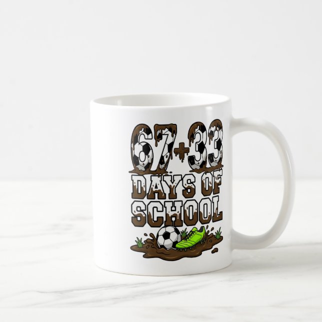 Mug 67 33 Jours D'école Drôle 100 Jours D'école Footba (Droite)