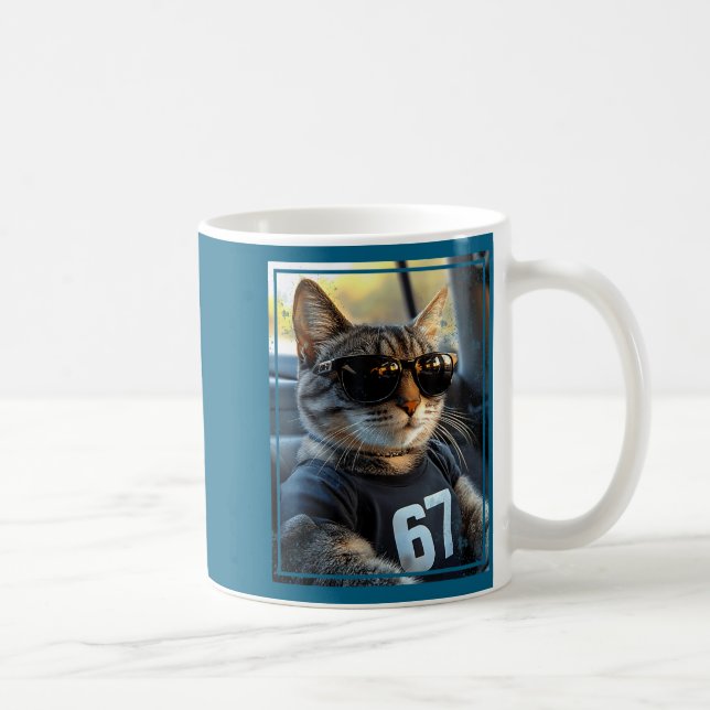 Mug 67 And Still Cool Funny Birthday Meme Cat  (Droite)