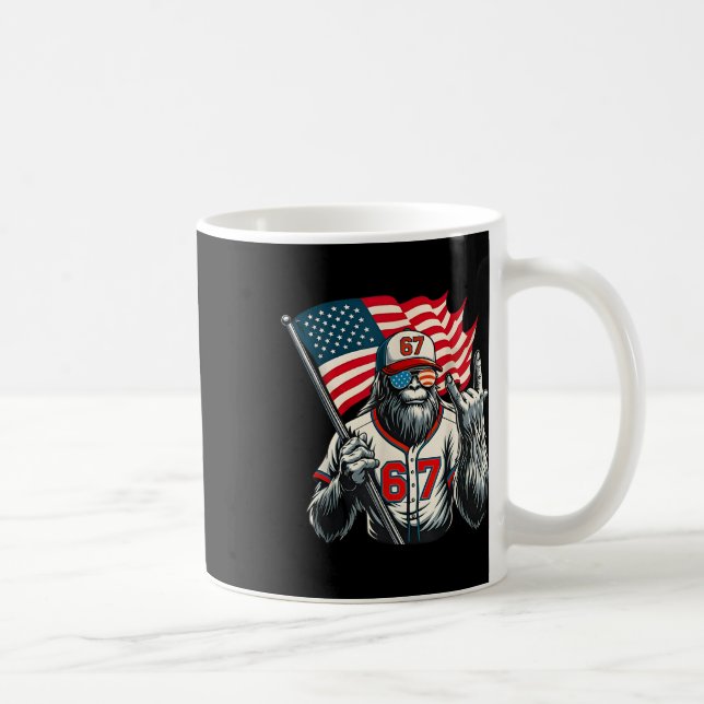 Mug 67 Bigfoot Mème Drôle Six Sept Argot Gen Alpha  (Droite)