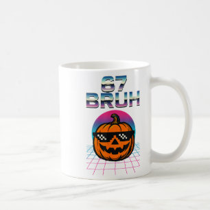 Mug 67 Bruh Mème Halloween Citrouille 6 7 Brainrot Six