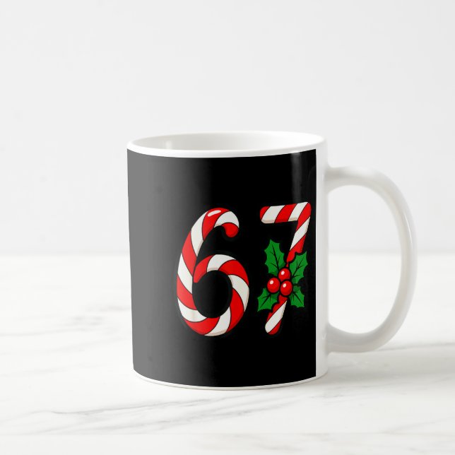 Mug 67 Candy Canes Funny Christmas Humor Meme Design  (Droite)