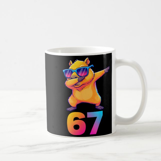 Mug 67 Capybara Six Seven Mème Animal Cool Capybara Da (Droite)