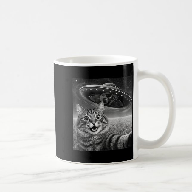 Mug 67 Cat Selfie With Alien Ufos Funny Cat Six Seven  (Droite)