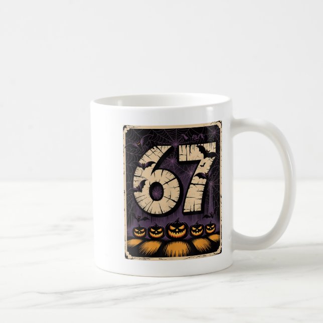Mug 67 Chemise Mème _ Six Sept Drôle Halloween Design (Droite)