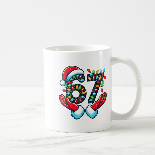 Mug 67 Christmas Lights Funny Christmas 6 7 Meme Xmas  (Droite)