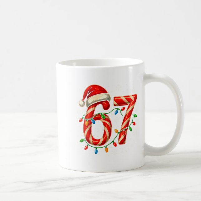 Mug 67 Christmas Meme Funny Six Seven Xmas Lights Cand (Droite)