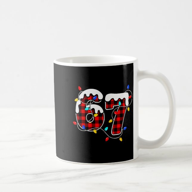 Mug 67 Christmas Red Plaid 6 7 Six Seven Boys Christma (Droite)
