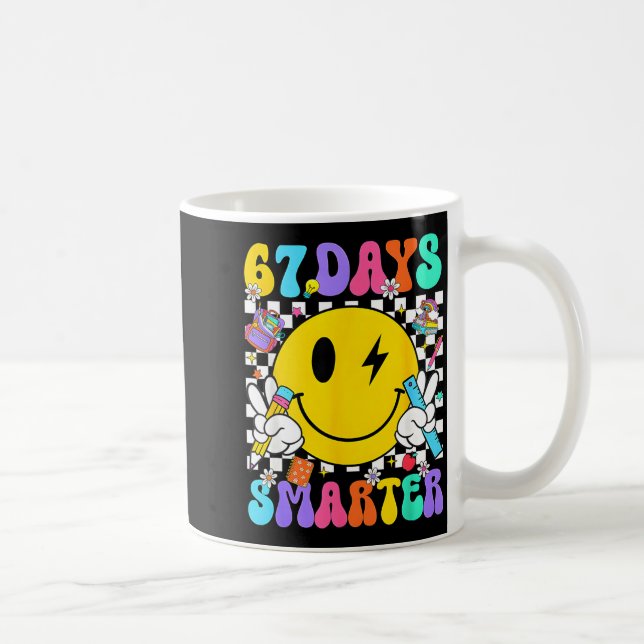 Mug 67 Days Of School Smile Face 67 Days Smarter Teach (Droite)