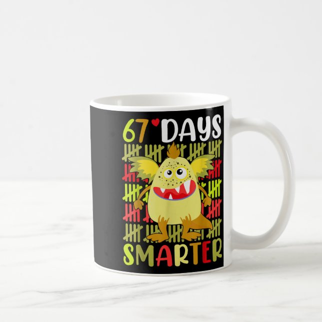 Mug 67 Days Smarter Little Monster 67th Day School Gir (Droite)