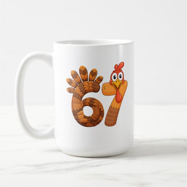 Mug 67 dinde de thanksgiving drôle (Gauche)