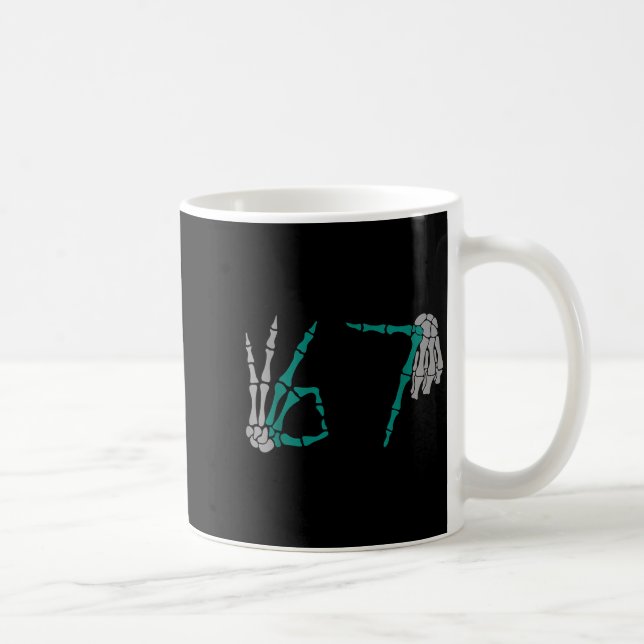 Mug 67 drôles six sept gen meme squelette vibess (Droite)