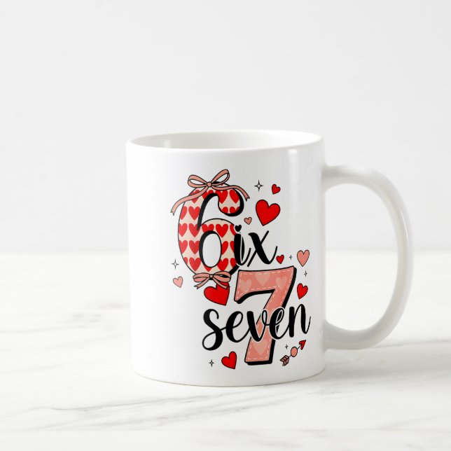 Mug 67 Funny Love Hearts Six Seven Meme Saint-Valentin (Droite)