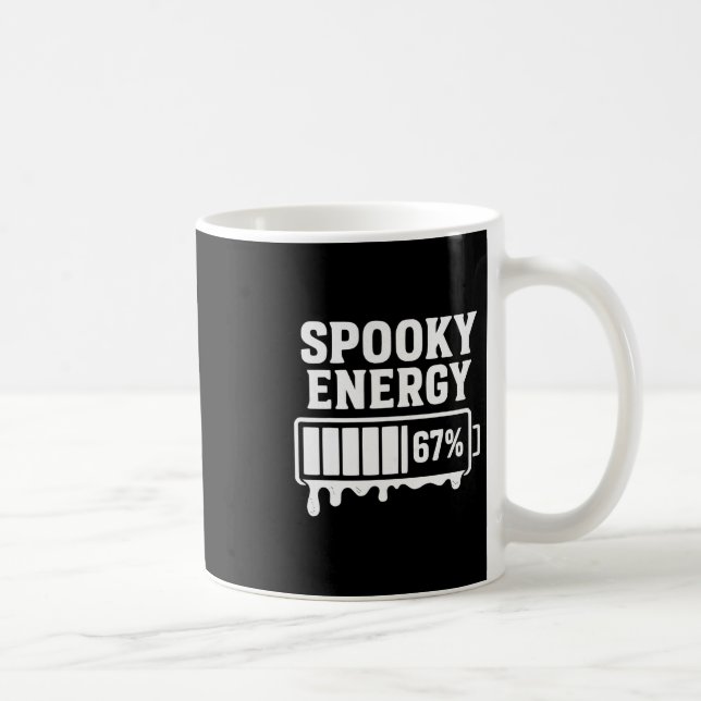 Mug 67 Halloween Énergie Effrayante Brainrot Meme Six  (Droite)