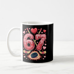 Mug 67 Hockey Cœur Design de la Saint-Valentin Cute Ho