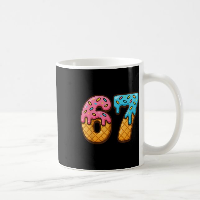 Mug 67 Ice Cream Drip Meme Funny Six Seven Gen Alpha S (Droite)