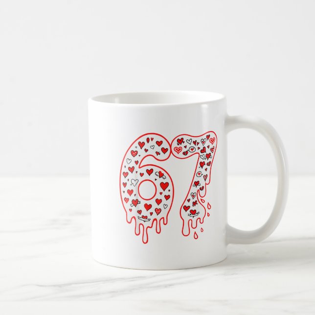Mug 67 Ice Cream Drip Meme Six Seven Gen Alpha Valenti (Droite)