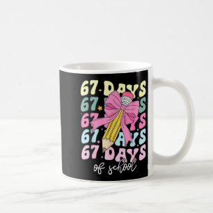Mug 67 Jours D'école Crayon Coquette Nœud 67e Jour D'é