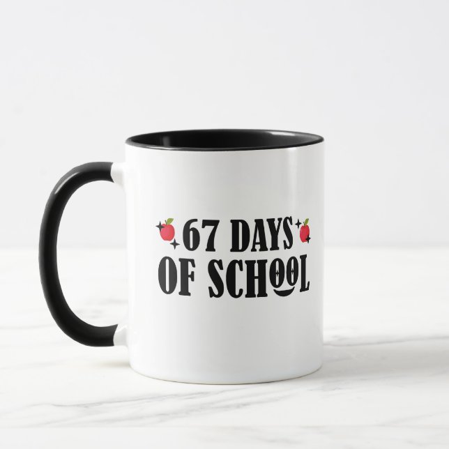 Mug 67 Jours d'école drôle Six Sept Memes  (Gauche)