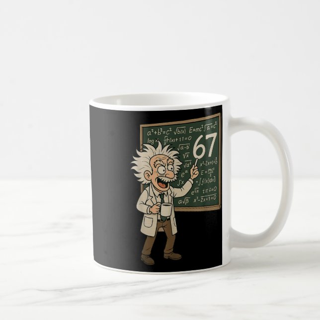 Mug 67 Math Meme Funny Professor Genius Chalkboard  (Droite)