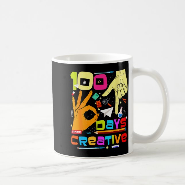 Mug 67 Meme 100 Jours D'école Enfants Créatifs Enseign (Droite)