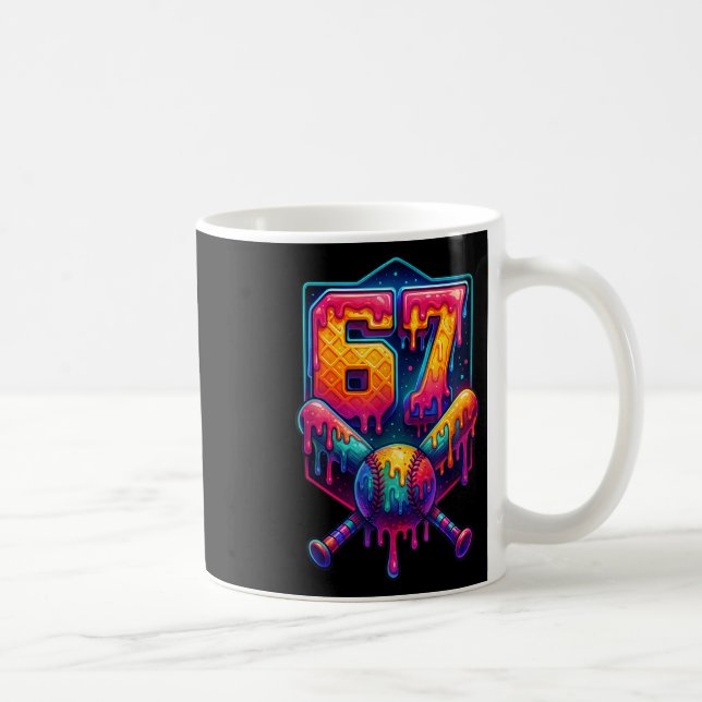 Mug 67 Mème Baseball Tendances Drôle Numéro 67 Joueur  (Droite)