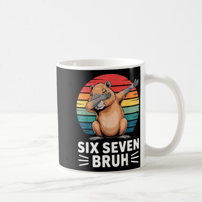 Mug 67 Meme Capybara Drôle Six Sept Bruh Humour Pour E (Droite)