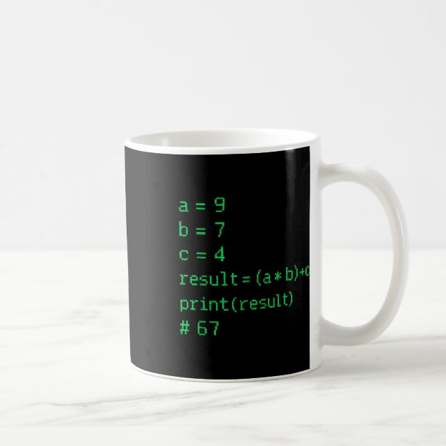 Mug 67 Mème Code Python Résultat Humour Geek Six Sept  (Droite)