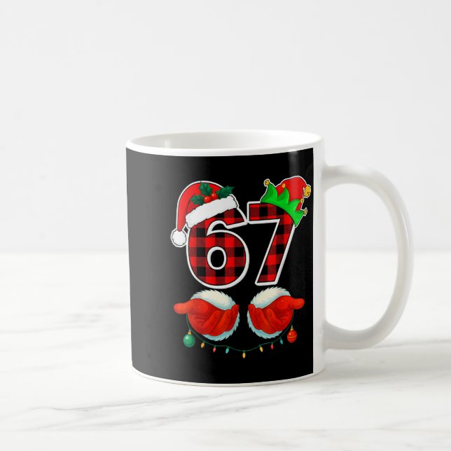 Mug 67 Meme Funny Christmas Red Plaid Xmas Pajamas Sla (Droite)
