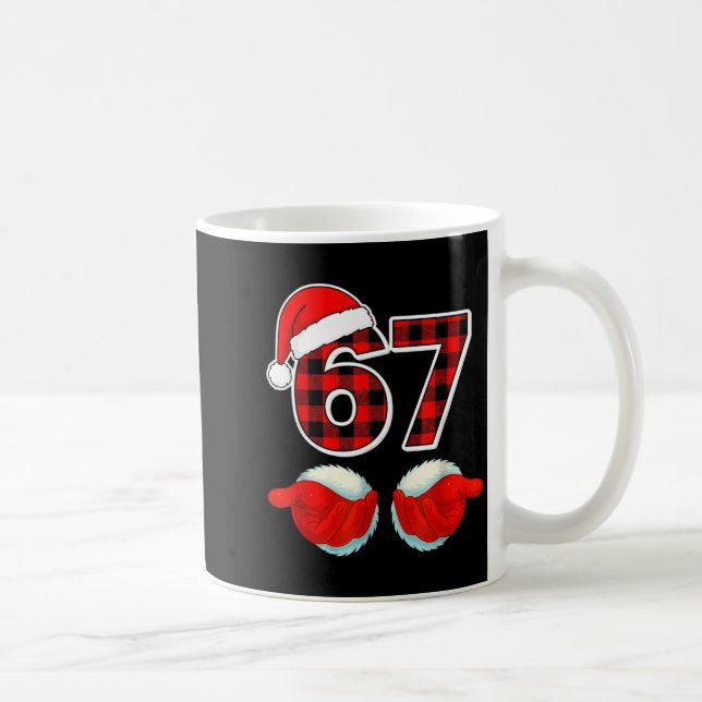Mug 67 Meme Funny Christmas Red Plaid Xmas Pajamas Sla (Droite)