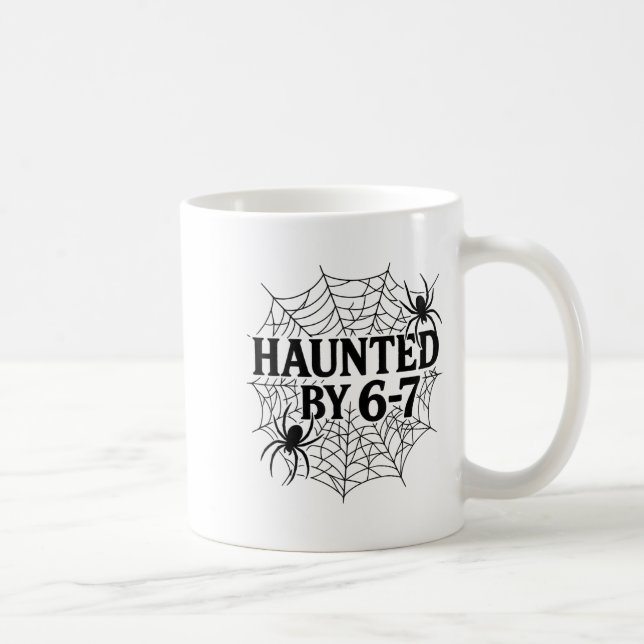 Mug 67 Meme Halloween Araignée Hantée - Six Seven Gén  (Droite)