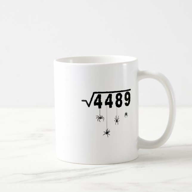 Mug 67 Mème Prof de maths 6 7 Halloween Araignées Carr (Droite)